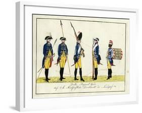 Drittes Regiment Garde, C.1784-J. H. Carl-Framed Giclee Print