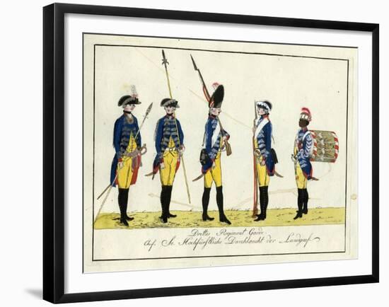 Drittes Regiment Garde, C.1784-J. H. Carl-Framed Giclee Print