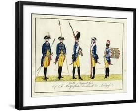 Drittes Regiment Garde, C.1784-J. H. Carl-Framed Giclee Print