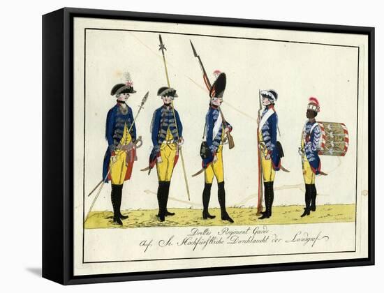 Drittes Regiment Garde, C.1784-J. H. Carl-Framed Stretched Canvas