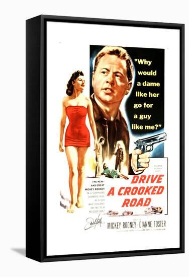 Drive a Crooked Road, Diane Foster, Mickey Rooney, 1954-null-Framed Stretched Canvas