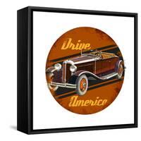 Drive America-null-Framed Stretched Canvas