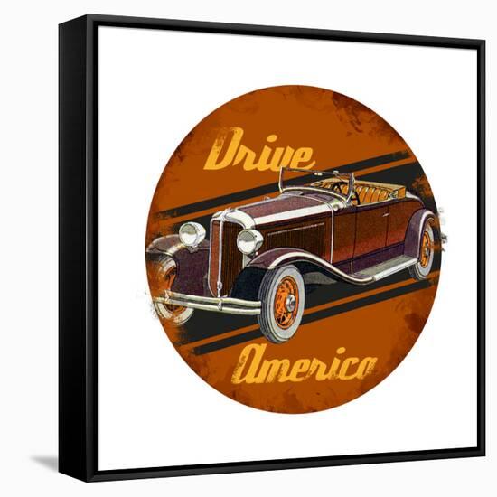 Drive America-null-Framed Stretched Canvas
