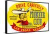 Drive Carefully, Pioneer Club, Las Vegas, Nevada-null-Framed Stretched Canvas