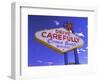 Drive Carefully Sign, Las Vegas, Nevada, USA-Gavin Hellier-Framed Photographic Print