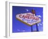 Drive Carefully Sign, Las Vegas, Nevada, USA-Gavin Hellier-Framed Photographic Print