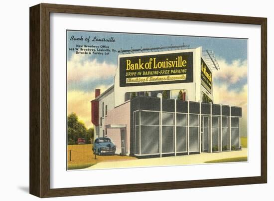 Drive-in Bank of Louisville-null-Framed Art Print