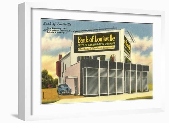 Drive-in Bank of Louisville-null-Framed Art Print