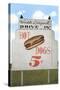 Drive-In, Five Cent Hot Dog Sign, Roadside Retro-null-Stretched Canvas