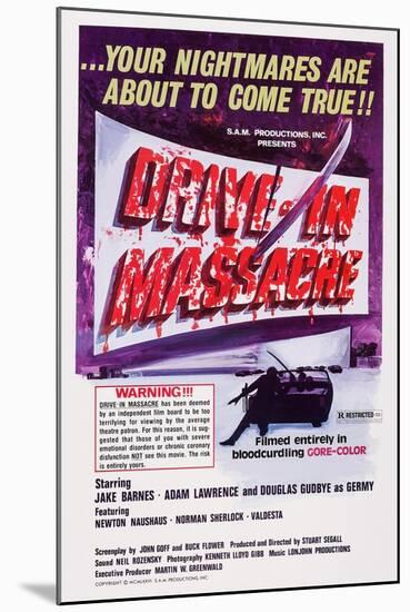 Drive-In Massacre, 1977-null-Mounted Art Print