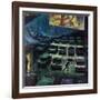 "Drive-In Movie in the Rain," May 13, 1961-John Falter-Framed Giclee Print