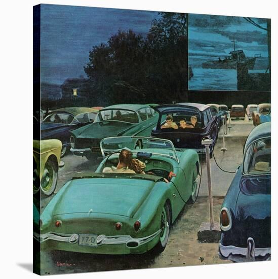 "Drive-In Movies," August 19, 1961-George Hughes-Stretched Canvas