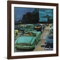 "Drive-In Movies," August 19, 1961-George Hughes-Framed Giclee Print