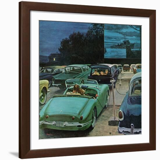 "Drive-In Movies," August 19, 1961-George Hughes-Framed Giclee Print