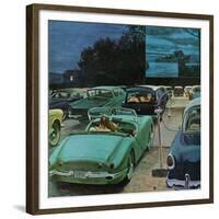 "Drive-In Movies," August 19, 1961-George Hughes-Framed Giclee Print