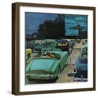 "Drive-In Movies," August 19, 1961-George Hughes-Framed Giclee Print