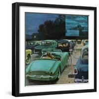 "Drive-In Movies," August 19, 1961-George Hughes-Framed Giclee Print