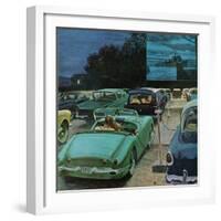 "Drive-In Movies," August 19, 1961-George Hughes-Framed Giclee Print