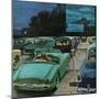 "Drive-In Movies," August 19, 1961-George Hughes-Mounted Giclee Print