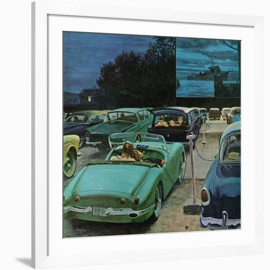 "Drive-In Movies," August 19, 1961-George Hughes-Framed Giclee Print