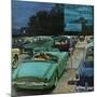 "Drive-In Movies," August 19, 1961-George Hughes-Mounted Giclee Print