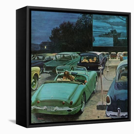 "Drive-In Movies," August 19, 1961-George Hughes-Framed Stretched Canvas