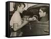 Drive-In Restaurant in Hollywood, Los Angeles-null-Framed Stretched Canvas