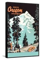 Drive Oregon Highways-null-Framed Stretched Canvas