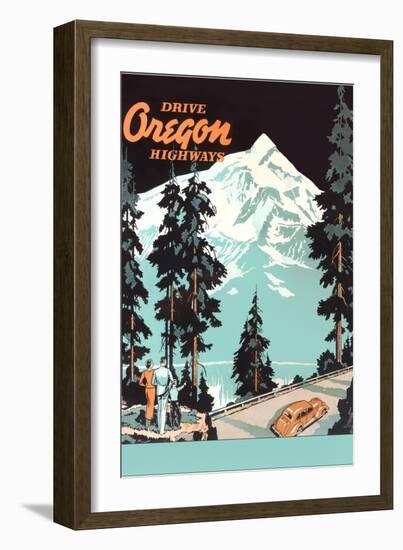 Drive Oregon Highways-null-Framed Art Print