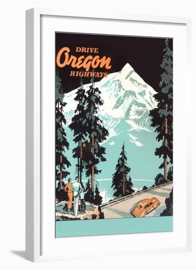 Drive Oregon Highways-null-Framed Art Print