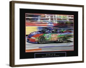 Drive - Race car-Bill Hall-Framed Art Print