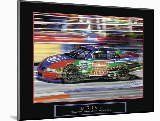 Drive - Race car-Bill Hall-Mounted Art Print