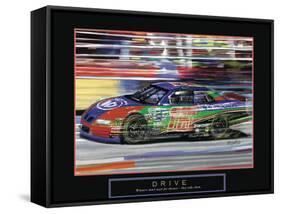 Drive - Race car-Bill Hall-Framed Stretched Canvas
