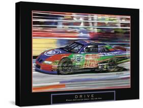 Drive - Race car-Bill Hall-Stretched Canvas