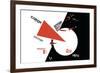 Drive Red Wedges into White Troops!-Lazar Lisitsky-Framed Premium Giclee Print