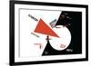 Drive Red Wedges into White Troops!-Lazar Lisitsky-Framed Premium Giclee Print