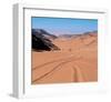 Drive Through The Desert-null-Framed Art Print
