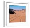Drive Through The Desert-null-Framed Art Print