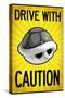 Drive With Caution Shell-null-Stretched Canvas