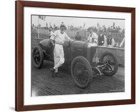 Driver and No.4 Racecar, Tacoma Speedway, Circa 1919-Marvin Boland-Framed Giclee Print