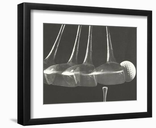 Driver Hitting Ball Off Tee-null-Framed Art Print