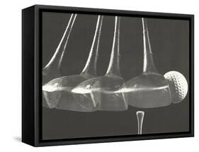 Driver Hitting Ball Off Tee-null-Framed Stretched Canvas