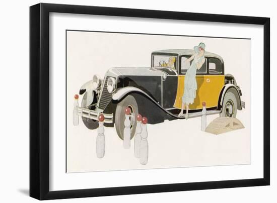 Driver Tests Her Skills on an Obstacle Course with a Little Help from Her Co- Driver-Ren? Vincent-Framed Art Print