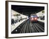 Drivers Eye View of Circle Line Train Entering Tube Station, London-Purcell-Holmes-Framed Photographic Print