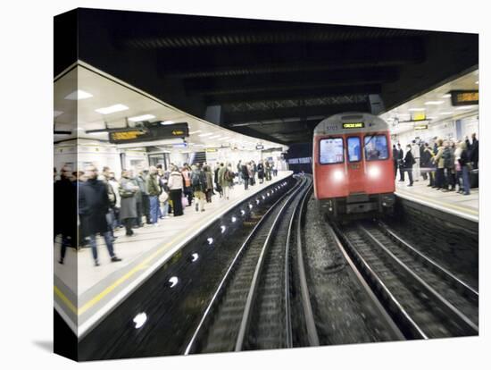 Drivers Eye View of Circle Line Train Entering Tube Station, London-Purcell-Holmes-Stretched Canvas