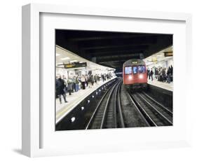 Drivers Eye View of Circle Line Train Entering Tube Station, London-Purcell-Holmes-Framed Photographic Print