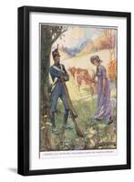 Driving a Cow before Her Laura Secord Passed the American Sentries-Joseph Ratcliffe Skelton-Framed Giclee Print