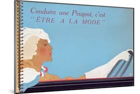 Driving a Peugeot Car Is Fashionable', 1934-null-Mounted Giclee Print