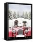 Driving Car Through a Snow Scene-null-Framed Stretched Canvas