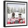 Driving Car Through a Snow Scene-null-Framed Photographic Print